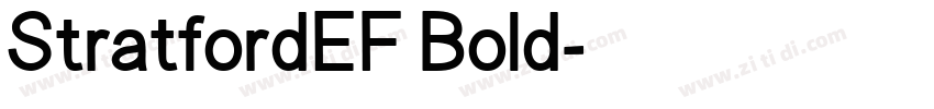 StratfordEF Bold字体转换